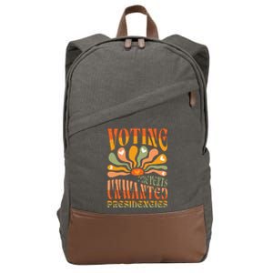 Voting Prevents Unwanted Presidencies Harris Walz Cotton Canvas Backpack