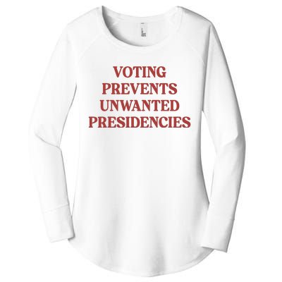 Voting Prevents Unwanted Presidencies Women's Perfect Tri Tunic Long Sleeve Shirt