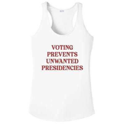 Voting Prevents Unwanted Presidencies Ladies PosiCharge Competitor Racerback Tank