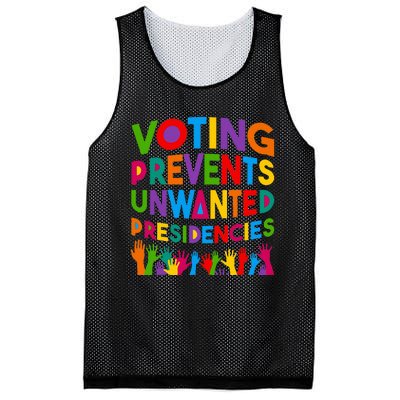 Voting Prevents Unwanted Presidencies Mesh Reversible Basketball Jersey Tank