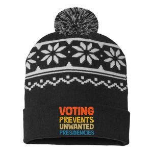 Voting Prevents Unwanted Presidencies USA-Made Snowflake Beanie