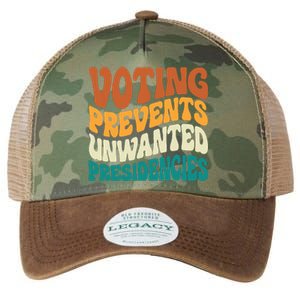 Voting Prevents Unwanted Presidencies Legacy Tie Dye Trucker Hat