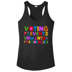 Voting Prevents Unwanted Presidencies Ladies PosiCharge Competitor Racerback Tank