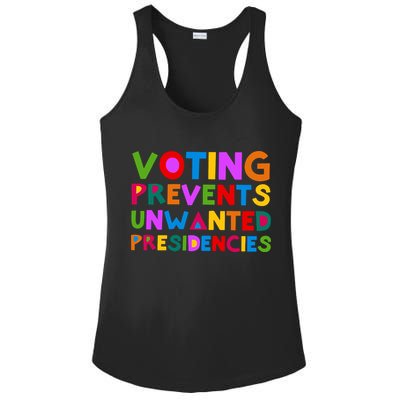 Voting Prevents Unwanted Presidencies Ladies PosiCharge Competitor Racerback Tank