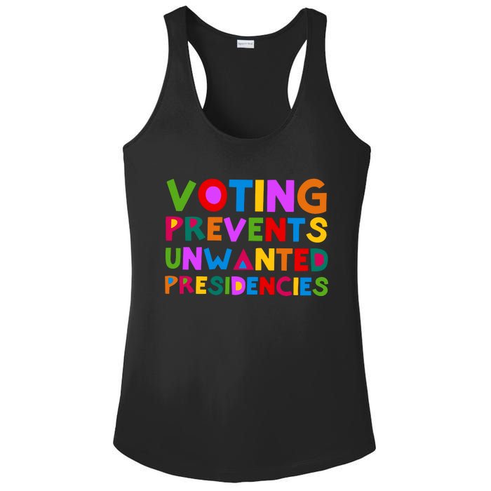 Voting Prevents Unwanted Presidencies Ladies PosiCharge Competitor Racerback Tank