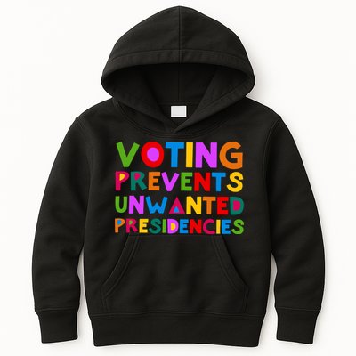 Voting Prevents Unwanted Presidencies Kids Hoodie