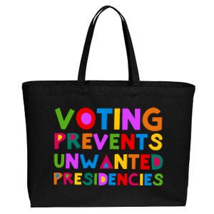 Voting Prevents Unwanted Presidencies Cotton Canvas Jumbo Tote