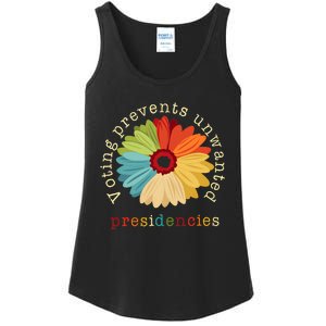 Voting Prevents Unwanted Presidencies Ladies Essential Tank