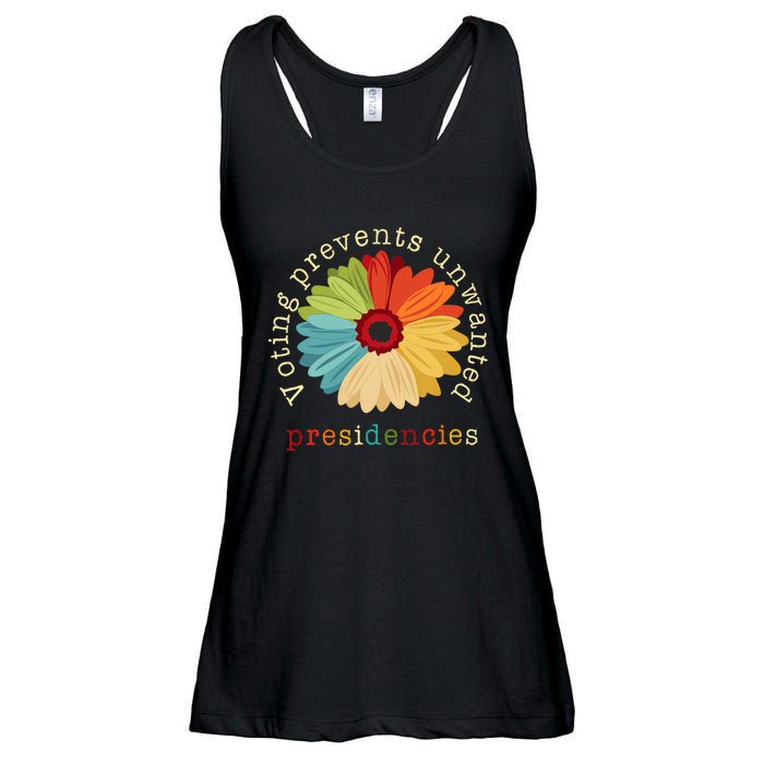 Voting Prevents Unwanted Presidencies Ladies Essential Flowy Tank