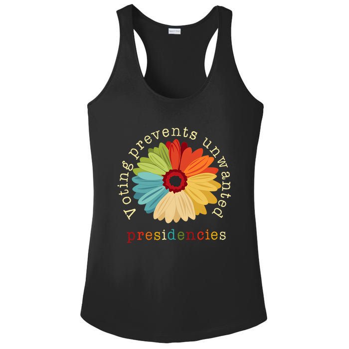 Voting Prevents Unwanted Presidencies Ladies PosiCharge Competitor Racerback Tank