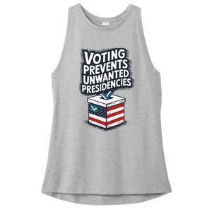 Voting Prevents Unwanted Presidencies Ladies PosiCharge Tri-Blend Wicking Tank