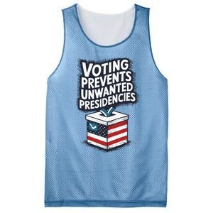 Voting Prevents Unwanted Presidencies Mesh Reversible Basketball Jersey Tank