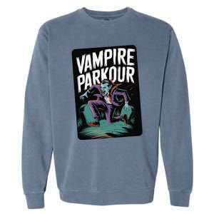 Vampire Parkour Urban Style Flow Athlete Halloween Garment-Dyed Sweatshirt