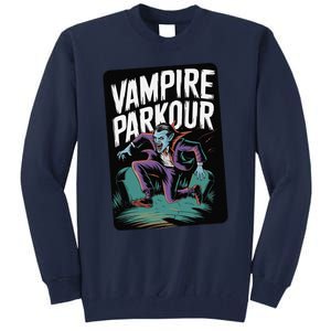 Vampire Parkour Urban Style Flow Athlete Halloween Tall Sweatshirt