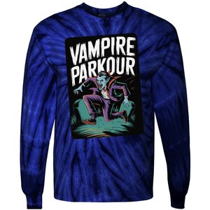 Vampire Parkour Urban Style Flow Athlete Halloween Tie-Dye Long Sleeve Shirt