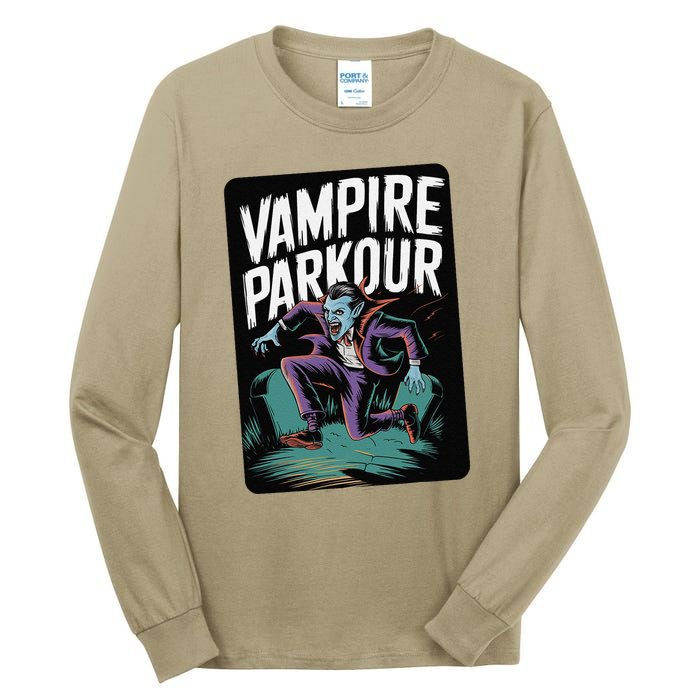 Vampire Parkour Urban Style Flow Athlete Halloween Tall Long Sleeve T-Shirt