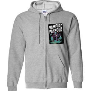 Vampire Parkour Urban Style Flow Athlete Halloween Full Zip Hoodie