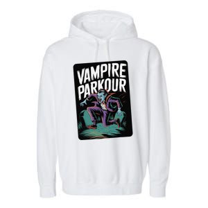 Vampire Parkour Urban Style Flow Athlete Halloween Garment-Dyed Fleece Hoodie