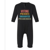 Voting Prevents Unwanted Presidencies Infant Fleece One Piece