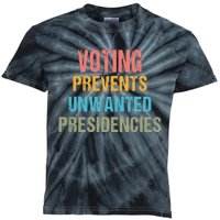 Voting Prevents Unwanted Presidencies Kids Tie-Dye T-Shirt