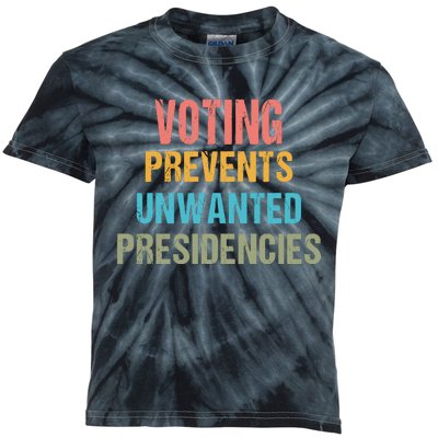 Voting Prevents Unwanted Presidencies Kids Tie-Dye T-Shirt