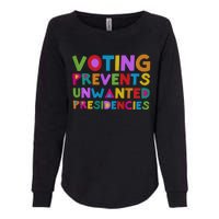 Voting Prevents Unwanted Presidencies Womens California Wash Sweatshirt