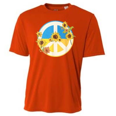 Vintage Peace Ukraine Sunflower Cooling Performance Crew T-Shirt