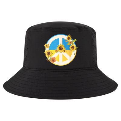 Vintage Peace Ukraine Sunflower Cool Comfort Performance Bucket Hat