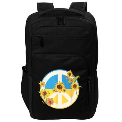 Vintage Peace Ukraine Sunflower Impact Tech Backpack