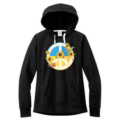 Vintage Peace Ukraine Sunflower Women's Fleece Hoodie