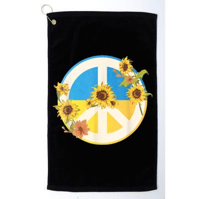 Vintage Peace Ukraine Sunflower Platinum Collection Golf Towel