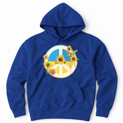 Vintage Peace Ukraine Sunflower Hoodie