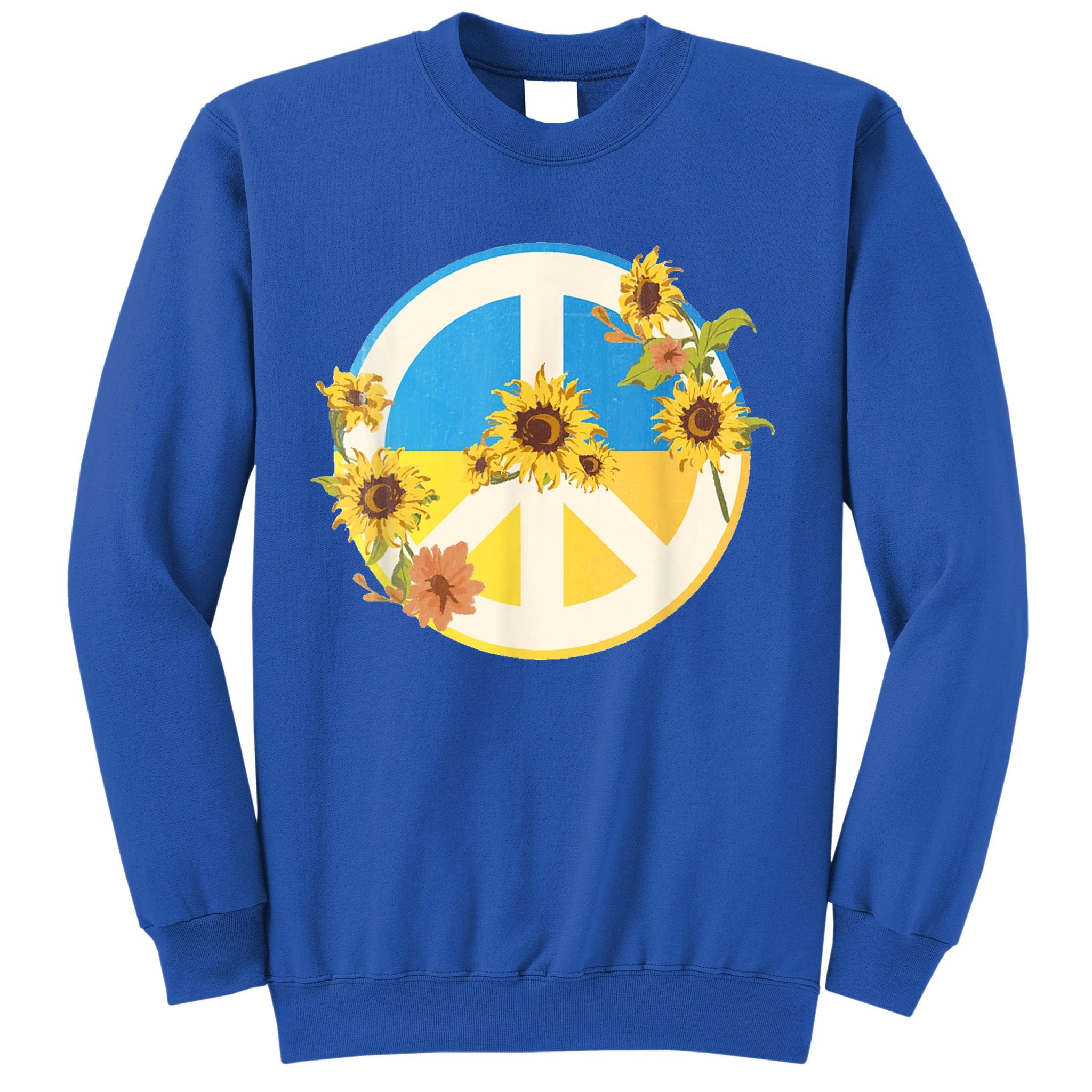 Vintage Peace Ukraine Sunflower Sweatshirt