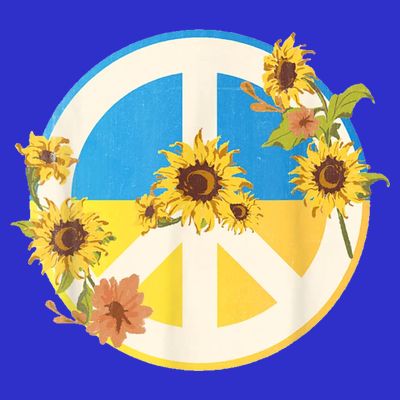 Vintage Peace Ukraine Sunflower T-Shirt