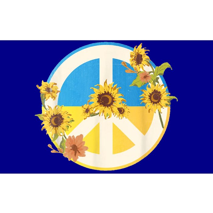 Vintage Peace Ukraine Sunflower Bumper Sticker