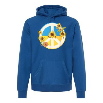 Vintage Peace Ukraine Sunflower Premium Hoodie