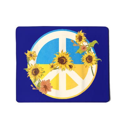 Vintage Peace Ukraine Sunflower Mousepad