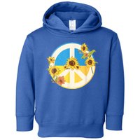 Vintage Peace Ukraine Sunflower Toddler Hoodie