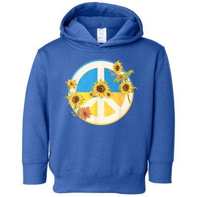 Vintage Peace Ukraine Sunflower Toddler Hoodie