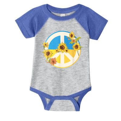 Vintage Peace Ukraine Sunflower Infant Baby Jersey Bodysuit