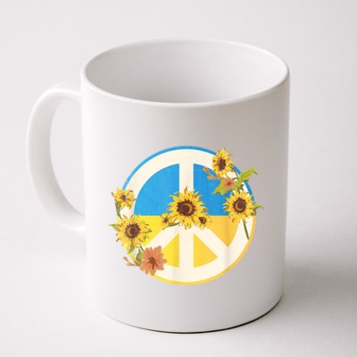 Vintage Peace Ukraine Sunflower Coffee Mug