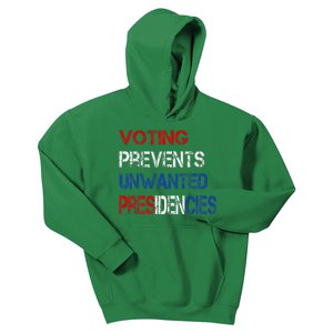 Voting Prevents Unwanted Presidencies Kids Hoodie