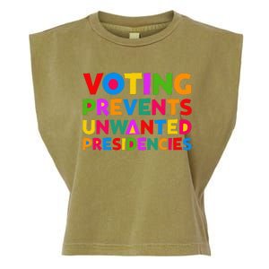 Voting Prevents Unwanted Presidencies Gifts Garment-Dyed Women's Muscle Tee