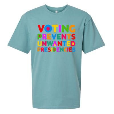 Voting Prevents Unwanted Presidencies Gifts Sueded Cloud Jersey T-Shirt