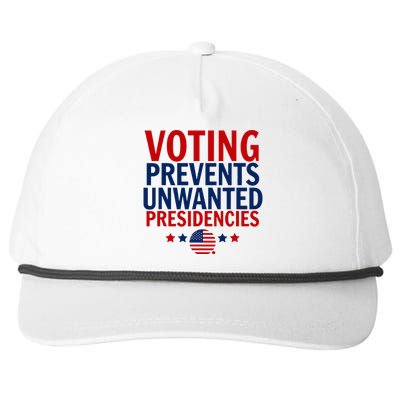 Voting Prevents Unwanted Presidencies Snapback Five-Panel Rope Hat