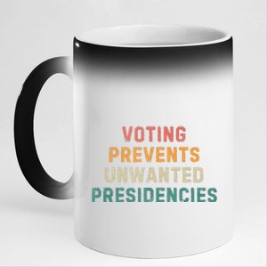 Voting Prevents Unwanted Presidencies 11oz Black Color Changing Mug