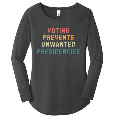 Voting Prevents Unwanted Presidencies Women's Perfect Tri Tunic Long Sleeve Shirt