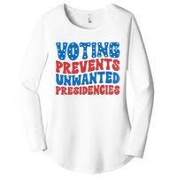 Voting Prevents Unwanted Presidencies Women's Perfect Tri Tunic Long Sleeve Shirt