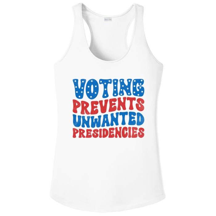 Voting Prevents Unwanted Presidencies Ladies PosiCharge Competitor Racerback Tank