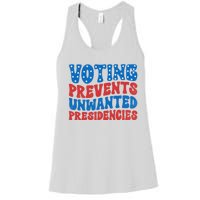 Voting Prevents Unwanted Presidencies Women's Racerback Tank